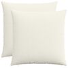 vidaXL Federa 2 pz HEERLEN Crema 80 x 80 cm corduroy