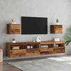 vidaXL Mobili Porta TV a Parete 2pz Legno Antico 30,5x30x30 cm