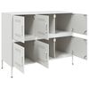 vidaXL Credenza Bianca 100,5x39x79 cm in Acciaio