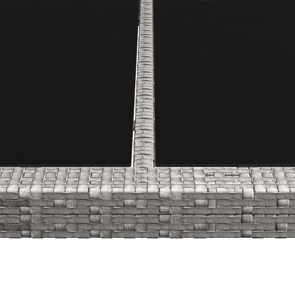 vidaXL Tavolo da Pranzo da Giardino Grigio 200x150x74 cm in Polyrattan