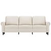 vidaXL Divano a 3 Posti Crema 180 cm in Similpelle