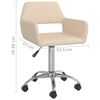 vidaXL Sedie da Pranzo Girevoli 4 pz Crema in Tessuto