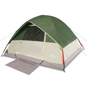 vidaXL Tenda da Campeggio a Cupola per 6 Persone Verde Impermeabile