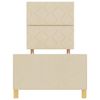 vidaXL Struttura del letto con testiera Crema 80 x 200 cm Tessuto