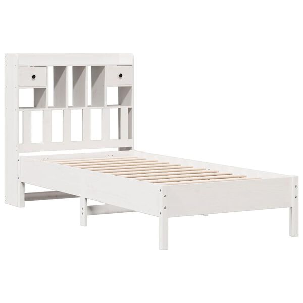 vidaXL Letto con Libreria senza Materasso 75x190 cm in Legno Pino
