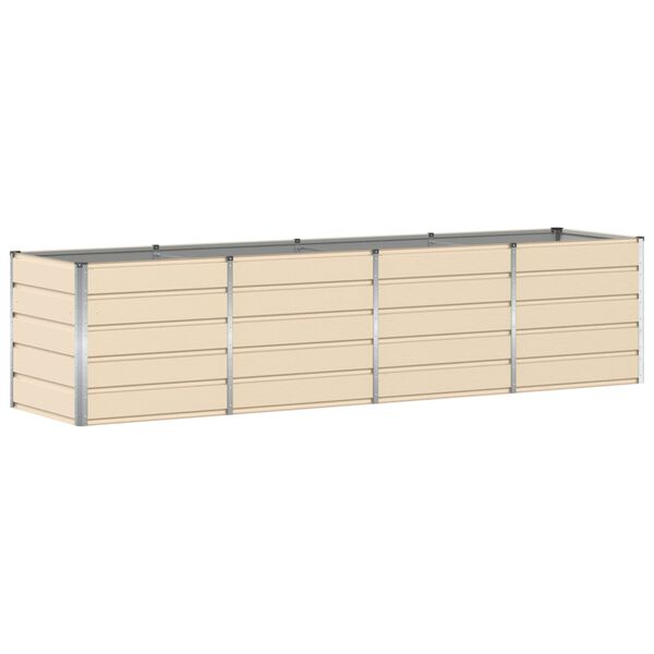 vidaXL Fioriera Avorio 240 x 80 x 75 cm Acciaio