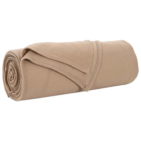 vidaXL Coperte da Pile 6 pcs Cammello 350 x 270 cm Panno
