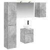 vidaXL Set di Armadi da Bagno 5 pz Grigio Cemento Legno ingegnerizzato