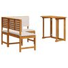 vidaXL Set Panchina da Giardino 2 pcs Marrone Legno di Acacia Massello