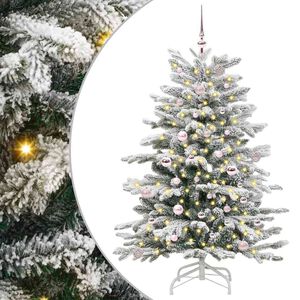 vidaXL Albero di Natale Artificiale con Rami Pieghevoli Bianco 150 cm
