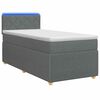 vidaXL Letto box spring con materasso Grigio Scuro 80 x 200 cm Tessuto