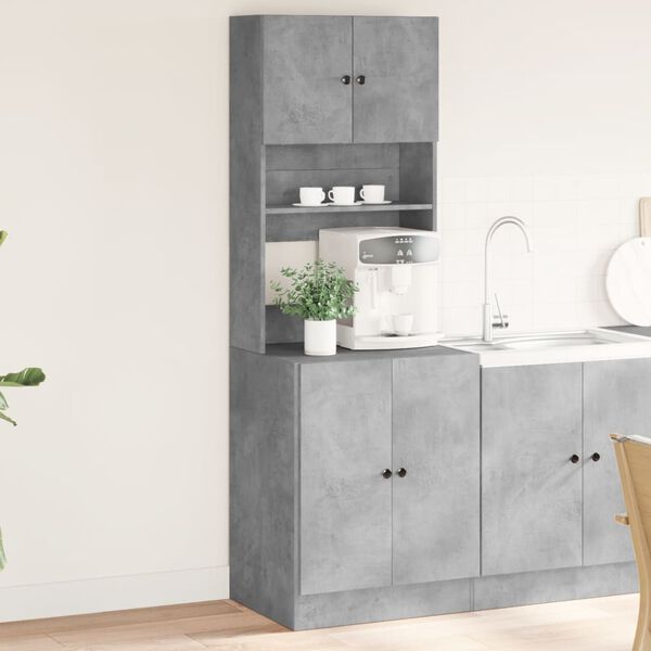vidaXL Mobile da Cucina Grigio 60x50x180 cm in Legno Multistrato