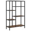 vidaXL Scaffale per Libri 80x30x120 cm Acciaio e Legno Multistrato