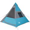 vidaXL Tenda da Campeggio Tipi per 7 Persone Blu Impermeabile