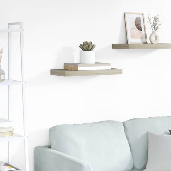 vidaXL Scaffale a Parete Rovere 40x23x3,8 cm in MDF