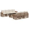 vidaXL Set Divano da Giardino 8 pz Beige e Bianco Crema polyrattan