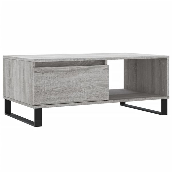 vidaXL Tavolino Salotto Grigio Sonoma 90x50x36,5 cm Legno Multistrato