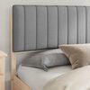 vidaXL Letto con Testiera Rivestita Grigio chiaro 180 x 200 cm