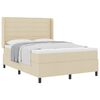 vidaXL Letto a molle con cuscino Crema 190 x 140 cm Tessuto