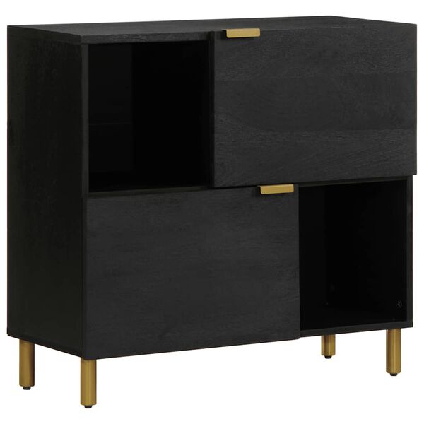 vidaXL Credenza Nera 80x33x75 cm in Legno Multistrato