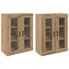 vidaXL Armadi da Muro 2 pz rovere artigianale 69,5 x 34 x 90 cm