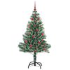 vidaXL Albero di Natale Artificiale Imbiancato con Luci LED 150 cm