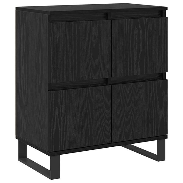 vidaXL Credenza Rovere Nero 60 x 35 x 70 cm