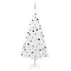 vidaXL Albero di Natale Preilluminato con Palline Bianco 240 cm PVC