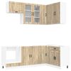 vidaXL Unit&agrave; Cucina PORTO 8 pz Rovere Sonoma Legno ingegnerizzato