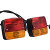 vidaXL Luci Rimorchio 2 pz Rosso 10,5x7,5x10 cm 12V Lampadina Classica