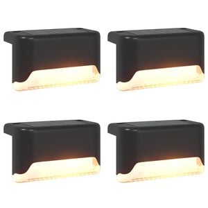 vidaXL Luci solari da esterno con picchetto 4 pz Bianco caldo 4,5 cm