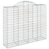 vidaXL Cesto Gabbione ad Arco 200x50x160/180 cm Ferro Zincato