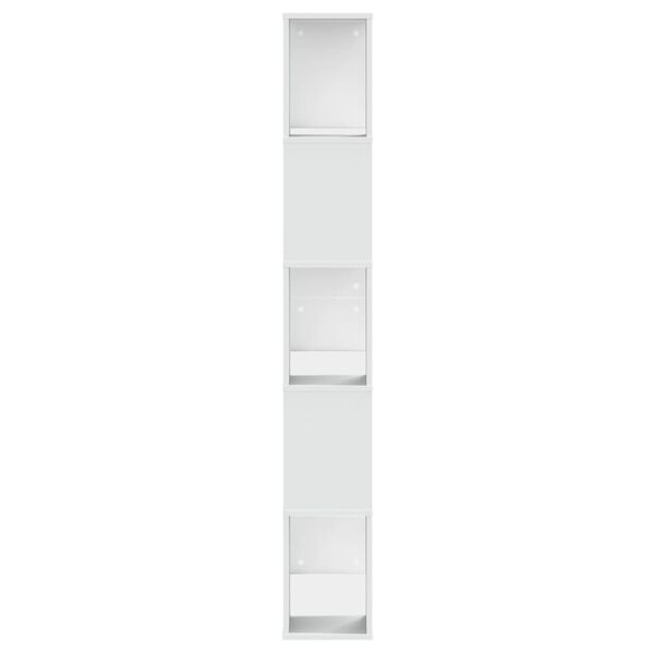 vidaXL Libreria 5 Ripiani Bianca 80,5x23,5x162,5cm Legno Multistrato
