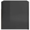 vidaXL Mobili Porta TV a Parete 2pz Grigio Lucido 30,5x30x30 cm