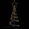 vidaXL Albero di Natale a LED con Palline 80 LED Bianco Caldo 120 cm