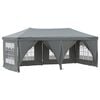 vidaXL Tenda per Feste Pieghevole con Pareti Laterali Antracite 3x6 m