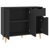 vidaXL Credenza Nero Lucido 90x30x72 cm in Legno Multistrato