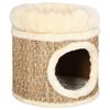 vidaXL Cuccia per Gatti con Cuscino Lusso 33 cm in Giunco