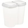 vidaXL Cestino della Spazzatura Bianco 49,5 x 30 x 46,5 cm PP