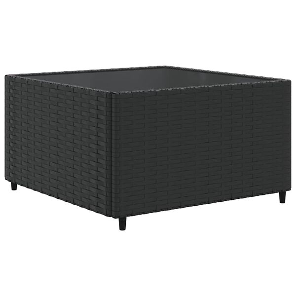 vidaXL Set Mobili da Giardino con Cuscini 8 pz Nero in Polyrattan