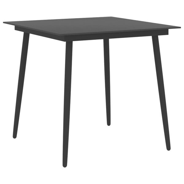 vidaXL Set da Pranzo da Giardino 3 pz Nero