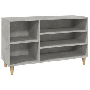 vidaXL Scarpiera Grigio Cemento 102x36x60 cm in Legno Multistrato