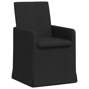 vidaXL Sedie da pranzo 2 pcs Nero 57 x 67 x 95 cm Tessuto