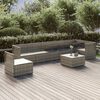 vidaXL Set Divani da Giardino 8 pz con Cuscini in Polyrattan Grigio