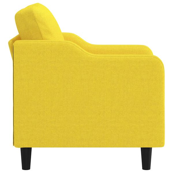 vidaXL Poltrona Giallo Chiaro 60 cm in Tessuto