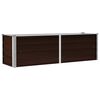 vidaXL Letto Rialzato Giardino Marrone 160x40x45 cm in Acciaio Zincato