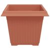 vidaXL Vaso quadrato per fiori 6 pcs Rosso Mattone 28,5 x 28,5 x 22 cm