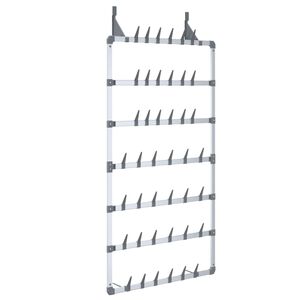 vidaXL Scarpiera Pensile Argento 66x13x139 cm