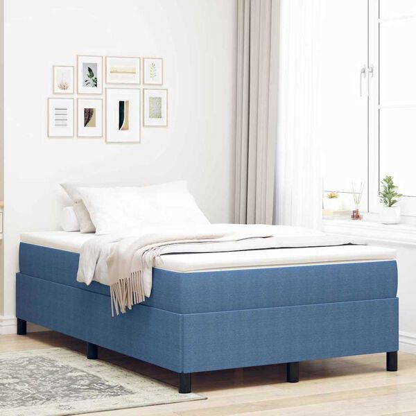 vidaXL Letto a molle Blu 120 x 190 cm Tessuto in Cords
