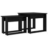 vidaXL Set di Tavolini da Caff&egrave; 2 pz Rovere Nero 50 x 52 x 42 cm